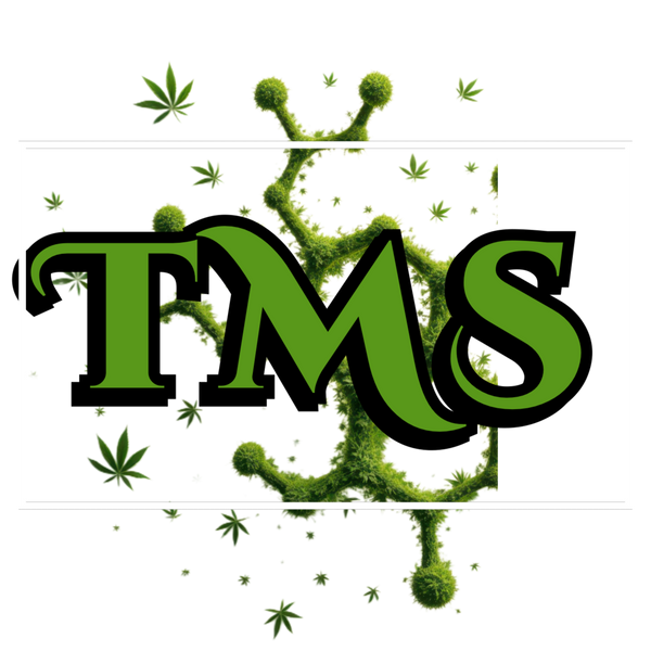 The Mad Skunk Logo with  the THCa molecule in the background 